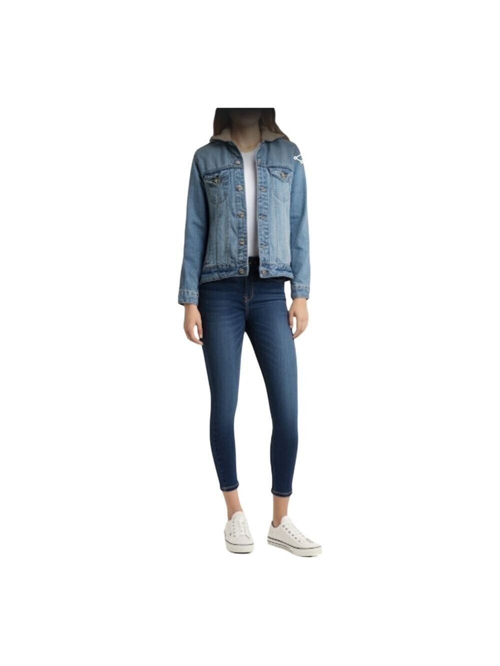 Vintage Aeropostale denim sherpa lined trucker jacket blue size Small Retro